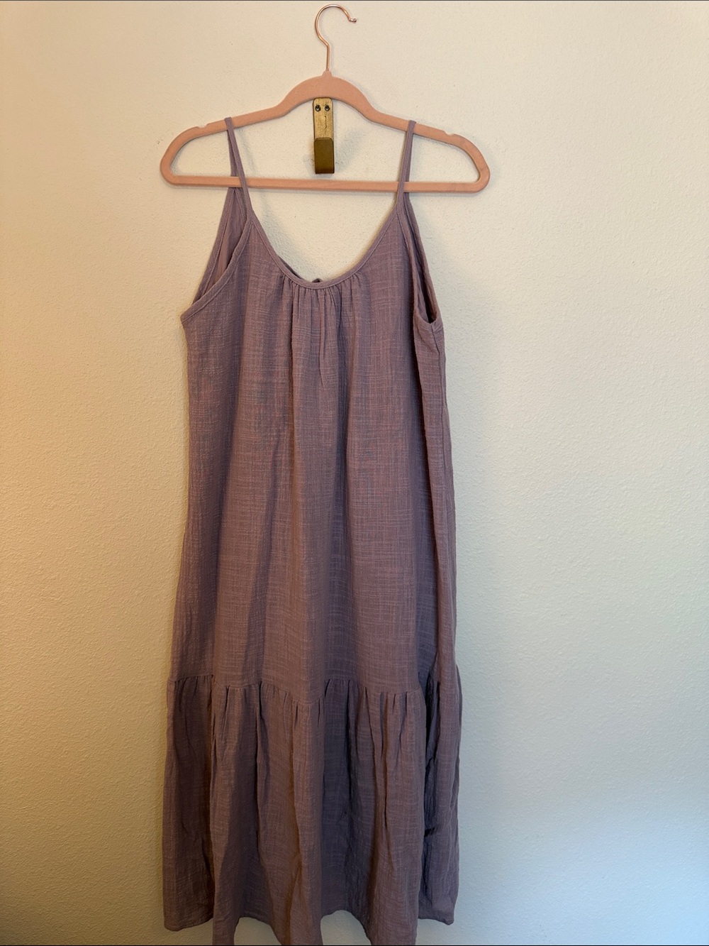 HYFVE Lavender Tiered Spaghetti-Strap Maxi Dress